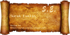 Surek Evelin névjegykártya